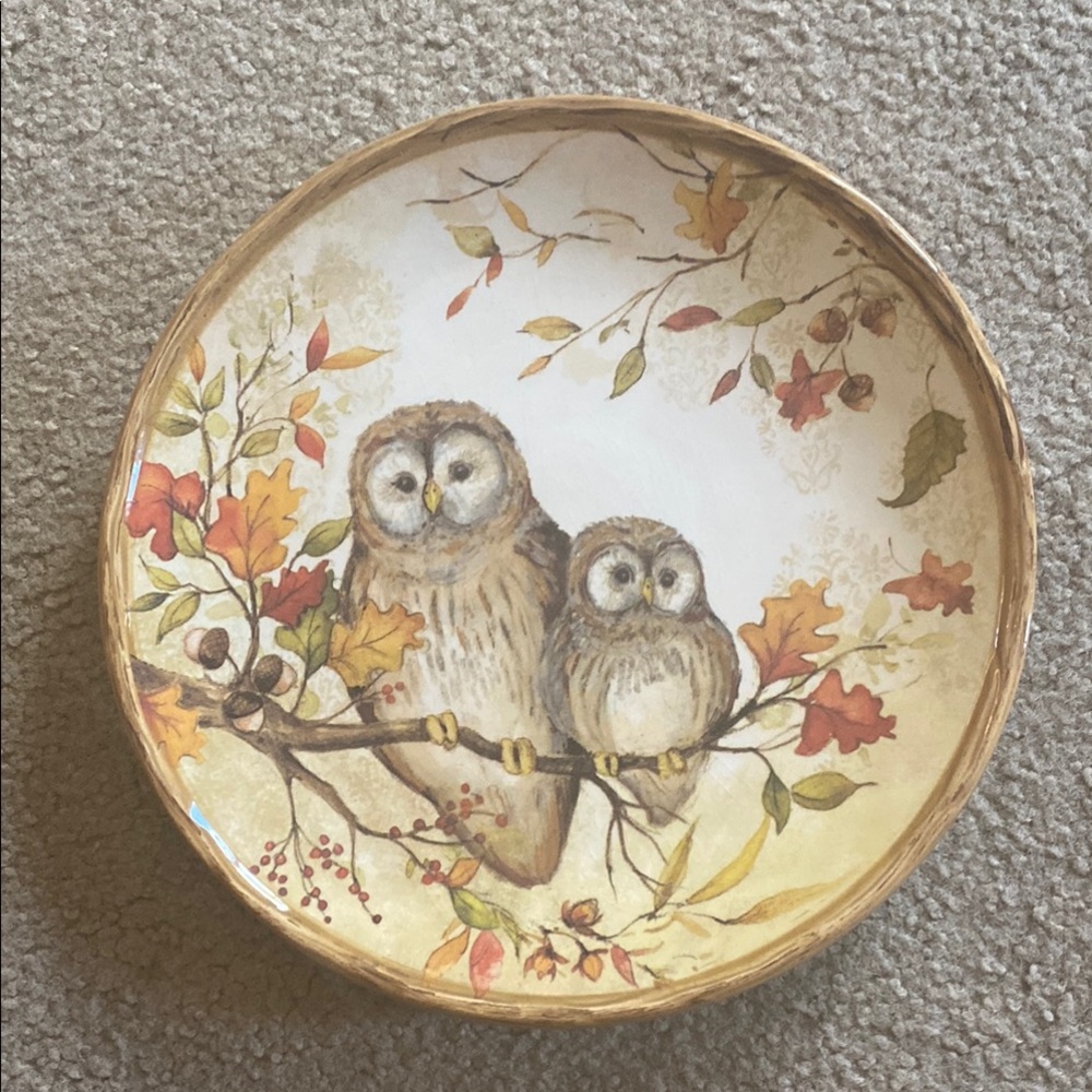 Autumn Owl Decorative Plate